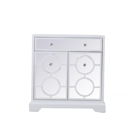 Elegant Lighting 32 in. mirrored cabinet in white MF81002WH